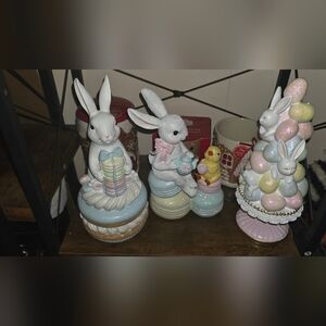 Charming Bunny and Chick Macaron Figurines